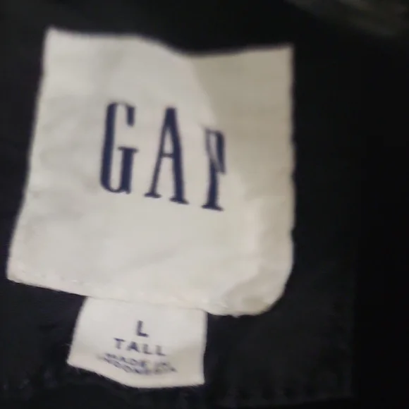 GAP Black Utility Jacket with Ribbed Trim - Picture 3 of 5